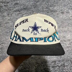 VTG Dallas Cowboys Super Bowl XXVIII Hat Snapback Back To Back Champions Logo 7
